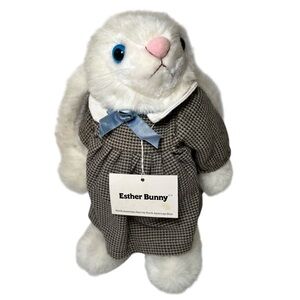 NABCO 1983 North American Hares 12” Esther Bunny with Tweed Dress Plush Toy TAG